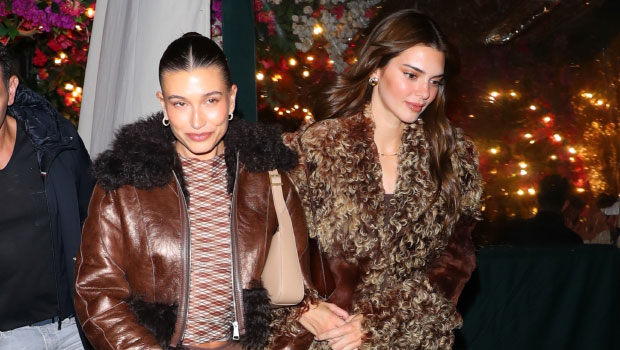 Kendall Jenner & BFF Hailey Bieber Twin In Brown Before Heading To Met Gala In NYC: Photos