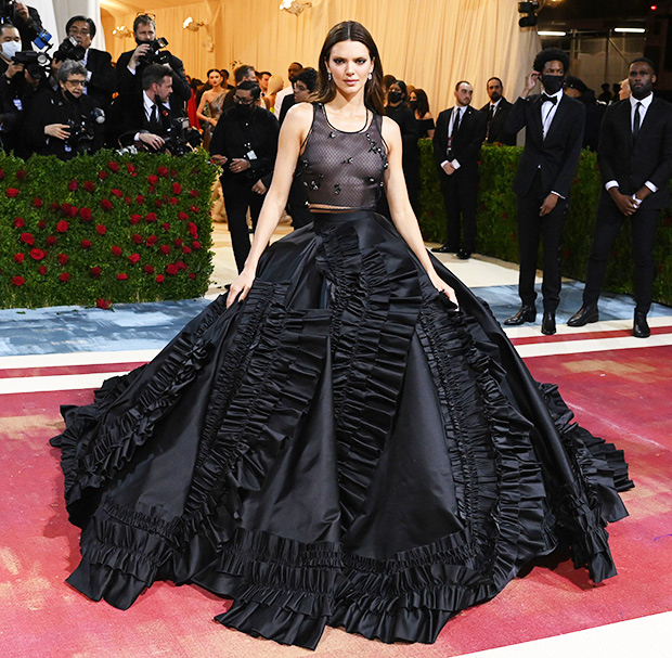 Kendall Jenner Rocks Sheer Skirt & Crop Top At Met Gala After-Party