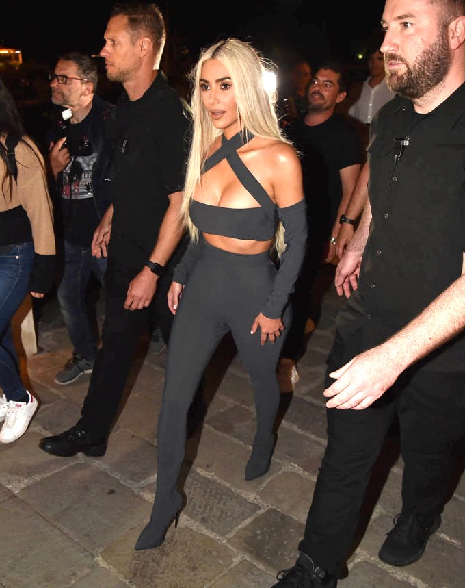 Kim Kardashian Arrives in Portofino, Italy Ahead of the Kravis Nuptials