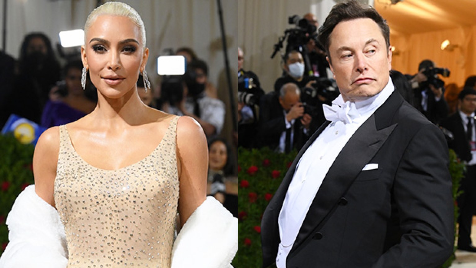 Kim Kardashian & Elon Musk Chat During Met Gala 2022 Photos