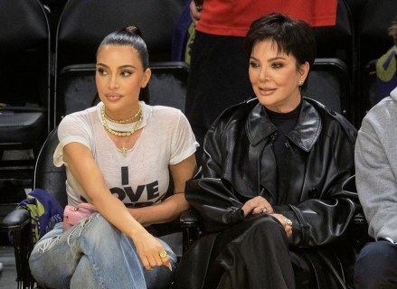 May 8, 2023, Los Angeles, California, USA: Kim Kardashian sits with her mom Kris Jenner sit court during Game 4 of the Western Conference semifinals between the Los Angeles Lakers and the Golden State Warriors on Monday May 8, 2023 at Crypto.com Arena in Los Angeles, California. JAVIER ROJAS/PI. 08 May 2023 Pictured: May 8, 2023, Los Angeles, California, USA: Kim Kardashian sits with her mom Kris Jenner sit court during Game 4 of the Western Conference semifinals between the Los Angeles Lakers and the Golden State Warriors on Monday May 8, 2023 at Crypto.com Arena in Los Angeles, California. JAVIER ROJAS/PI. Photo credit: ZUMAPRESS.com / MEGA TheMegaAgency.com +1 888 505 6342 (Mega Agency TagID: MEGA979195_005.jpg) [Photo via Mega Agency]