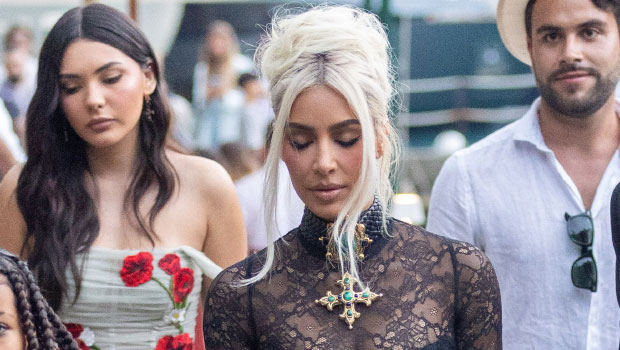 Kim Kardashian channels Kourtney's wedding look at Dolce & Gabbana