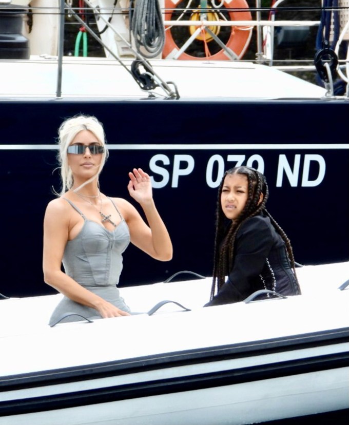 Kim Kardashian and North West in Italy