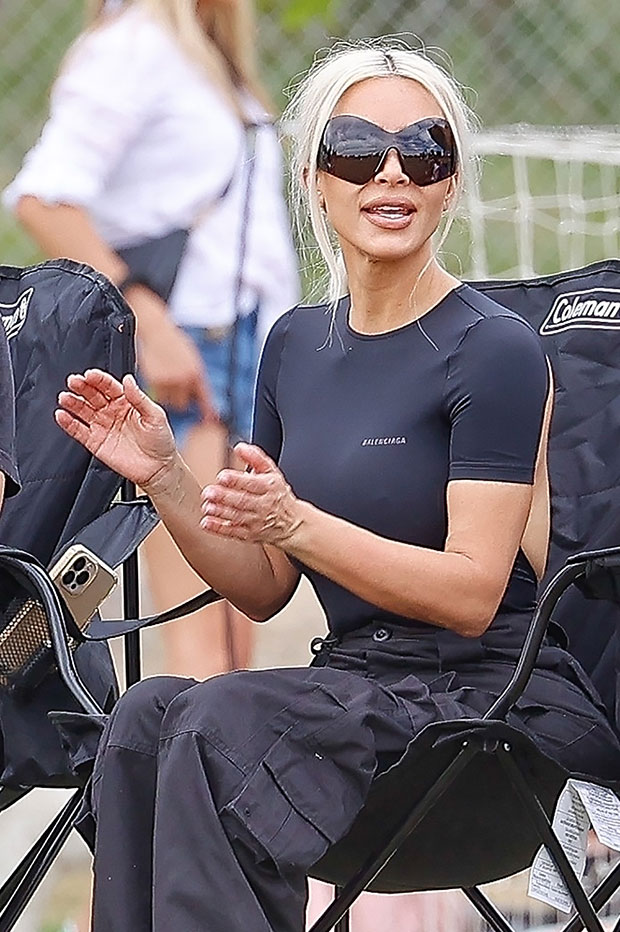 Kim Kardashian Cheers Saint On At Soccer Game: Photos – Hollywood Life