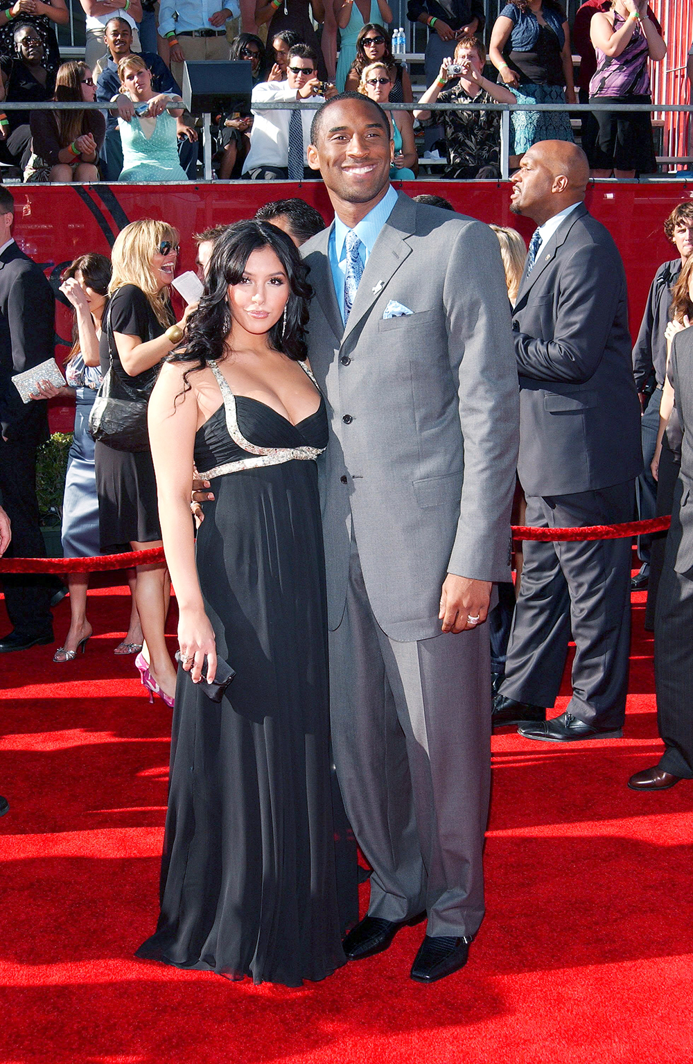 Kobe Bryant dons teal suit out with wife Vanessa in LA