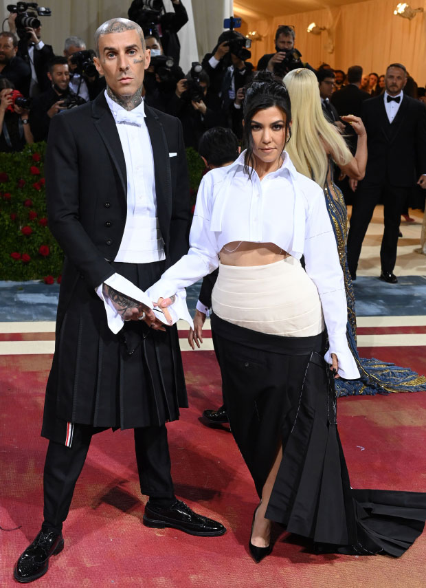 Travis Barker and Kourtney Kardashian at the Met Gala