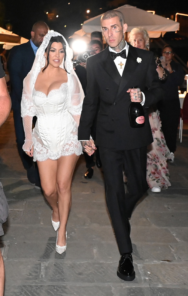 Kourtney Kardashian's Wedding Dress Features a Corset