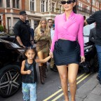 Kylie Jenner is seen arriving back to her London hotel with her daughter Stormi and flanked by her security