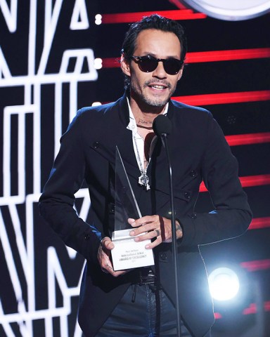 Marc Anthony accepts the international artist award of excellence at the Latin American Music Awards, at the Dolby Theatre in Los Angeles
2019 Latin American Music Awards - Show, Los Angeles, USA - 17 Oct 2019