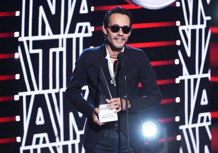 Marc Anthony accepts the International Artist of Excellence Award at the Latin American Music Awards, at the Dolby Theater in Los Angeles 2019 Latin American Music Awards - Show, Los Angeles, USA - Oct 17, 2019