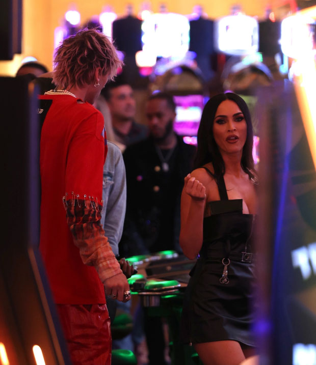 Megan Fox Wears Corset Dress With Machine Gun Kelly in Vegas