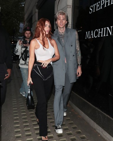 London, UNITED KINGDOM  - Machine Gun Kelly and Megan Fox attend an event in London.Pictured: Machine Gun Kelly, Megan FoxBACKGRID USA 30 MAY 2023 BYLINE MUST READ: justinpalmer_ldn / BACKGRIDUSA: +1 310 798 9111 / usasales@backgrid.comUK: +44 208 344 2007 / uksales@backgrid.com*UK Clients - Pictures Containing ChildrenPlease Pixelate Face Prior To Publication*
