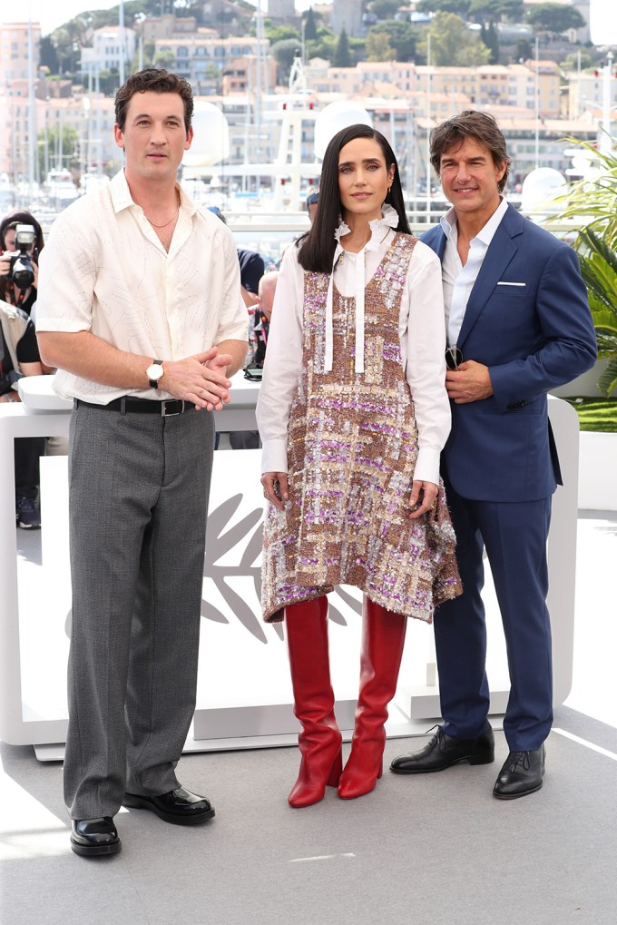 Miles Teller, Jennifer Connelly & Tom Cruise At Cannes