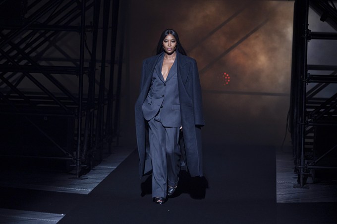 Naomi Campbell on Boss runway at Milan Fashion Week
