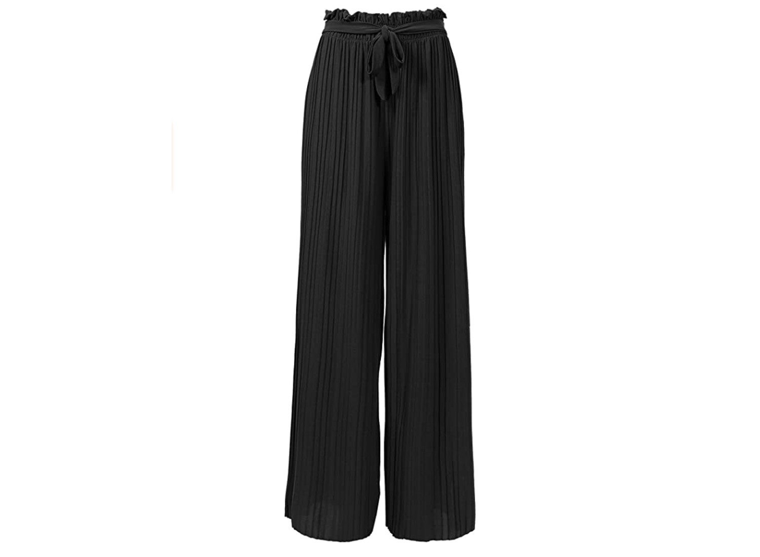 black chiffon pants