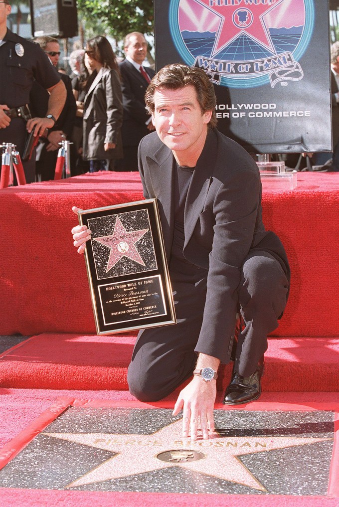 Pierce Brosnan Gets A Star On The Hollywood Walk Of Fame