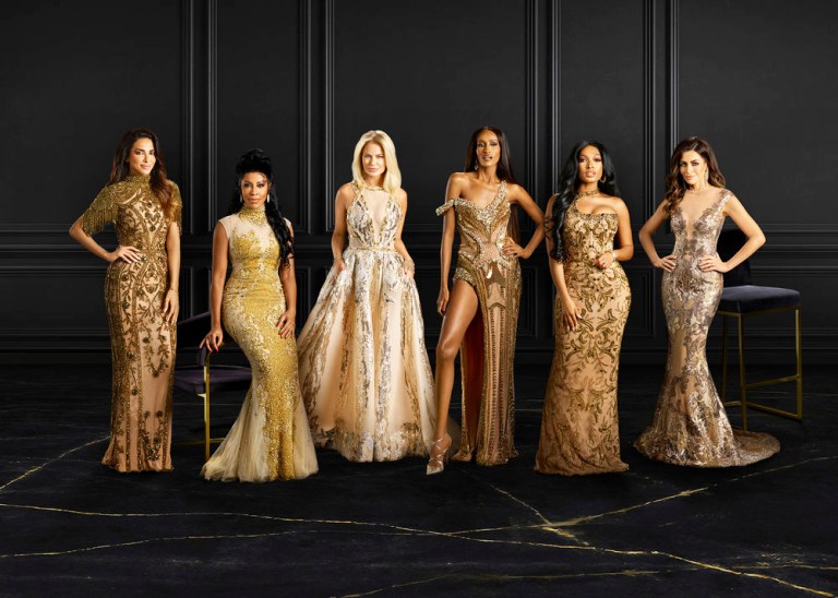 THE REAL HOUSEWIVES OF DUBAI -- Season:1 -- Pictured: (l-r) Dr. Sara Al Medani, Caroline Brooks, Carolne Stanbury, Chanel Ayan, Lesa Milan, Nina Ali -- (Photo by: Chris Haston/Bravo)