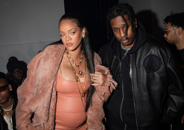 A$AP Rocky calls pregnant Rihanna his 'wife' as she watches his Spotify  concert in sheer dress