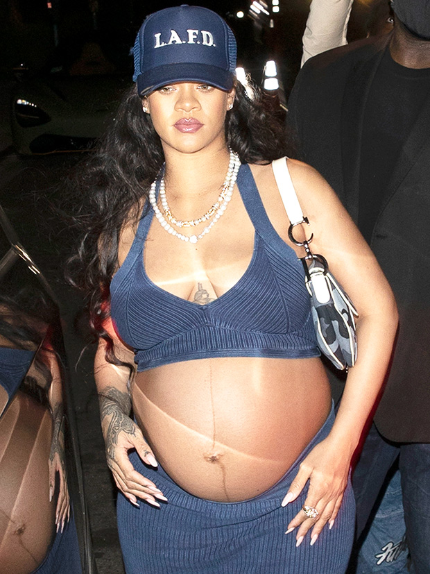 Pregnant Rihanna in L.A.F.D Hat