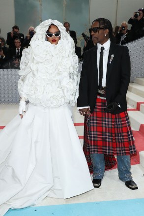 Rihanna and ASAP Rocky
The Metropolitan Museum of Art's Costume Institute Benefit, celebrating the opening of the Karl Lagerfeld: A Line of Beauty exhibition, Arrivals, New York, USA - 01 May 2023