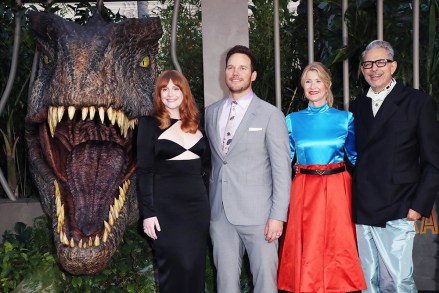 Bryce Dallas Howard, Chris Pratt, Laura Darn and Jeff Goldblum
'Jurassic World: Dominion' premiere, Arrivals, Los Angeles, California, USA - 06 Jun 2022