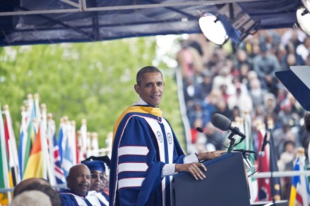President Barack Obama addresses the graduating classes of 2016 at Howard University
President Obama delivers commencement speech to Howard Universtiy graduates, Washington DC, America - 07 May 2016