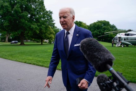 President Joe Biden tells reporters he will speak about the mass shooting at Robb Elementary School in Uvalde, Texas, later in the evening as he arrives at the White House, in Washington, from his trip to Asia
Biden Texas School Shooting, Washington, United States - 24 May 2022