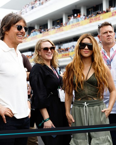 Tom Cruise and Shakira on the starting grid during the Formula 1 Crypto.com Miami Grand Prix 2023, 5th round of the 2023 Formula One World Championship from May 05 to 07, 2023 on the Miami International Autodrome, in Miami Gardens, Florida, United States of America - Photo DPPI
F1 - MIAMI GRAND PRIX 2023 - RACE, , Miami Gardens, Etats-Unis - 07 May 2023