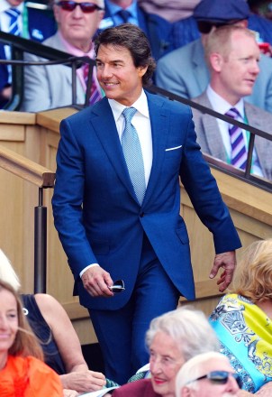 Tom Cruise in the royal box on the Wimbledon Tennis Championships Center Stadium, Day 13, All England Lawn Tennis and Tennis Club, London, UK - 9 July 2022