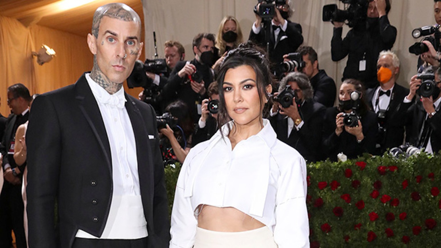 Travis Barker Kisses Kourtney Kardashian’s Thigh In Post-Met Gala Pics