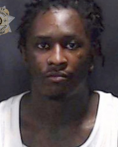 This booking photo provided by Fulton County Sheriff's Office shows a booking photo of Atlanta rapper Young Thug. The Atlanta rapper, whose name is Jeffrey Lamar Williams, was one of 28 people indicted, in Georgia on conspiracy to violate the state's RICO act and street gang charges, according to jail records Rapper-Young-Thug-Arrested - 09 May 2022