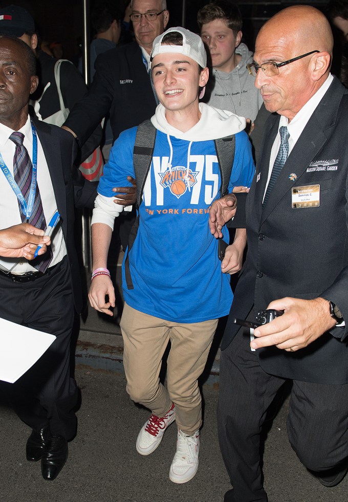 Noah Schnapp escorted out of Madison Square Garden