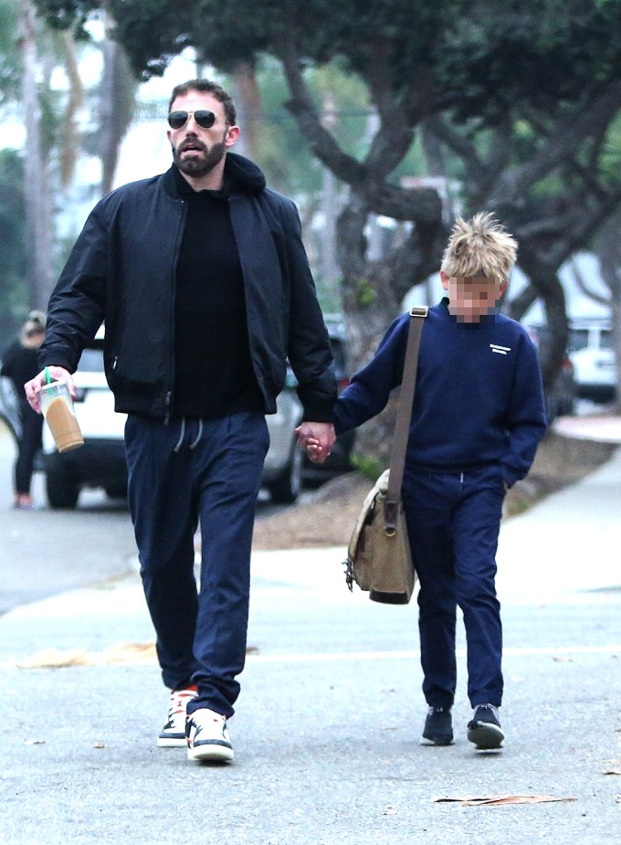 Ben Affleck & Samuel Walk To School