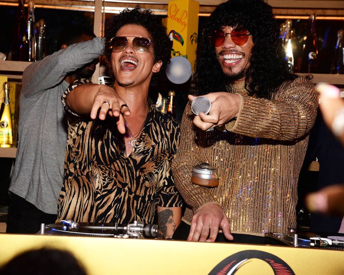 Bruno Mars and Anderson .Paak at CATCH Steak LA with SelvaRey Rum
