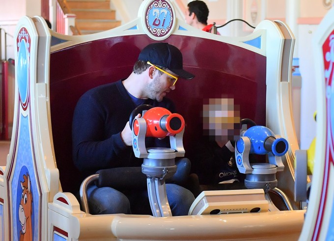 Chris Pratt & Family At Disneyland