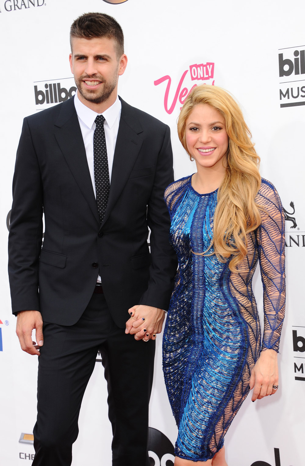 Shakira and Gerard Piqué seen as they leave Barcelona Airport, Spain