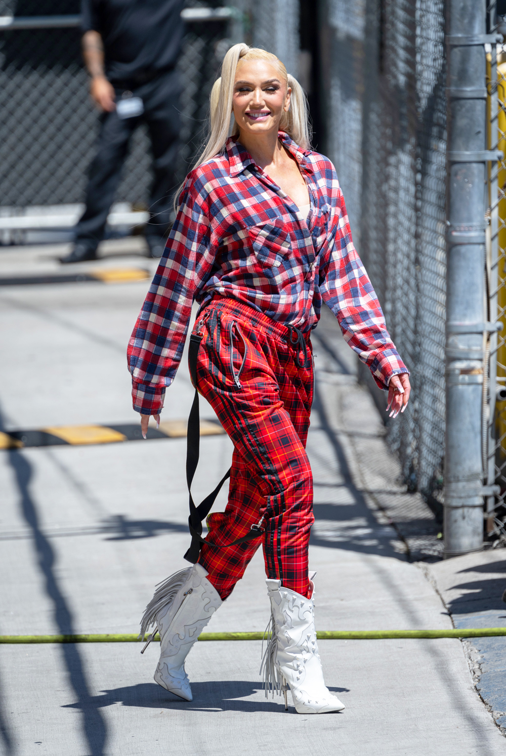 Gwen Stefani Pigtails Flannel Cowboy Boots MEGA