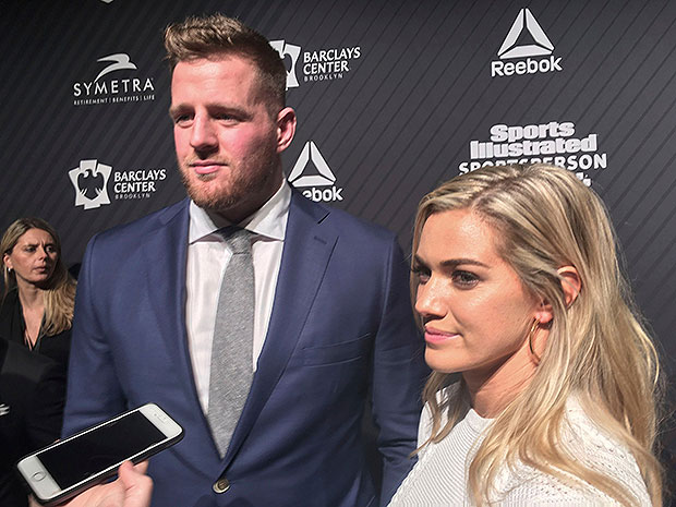 Luckiest man': J.J. Watt on top of the world after getting engaged to  soccer player Kealia Ohai