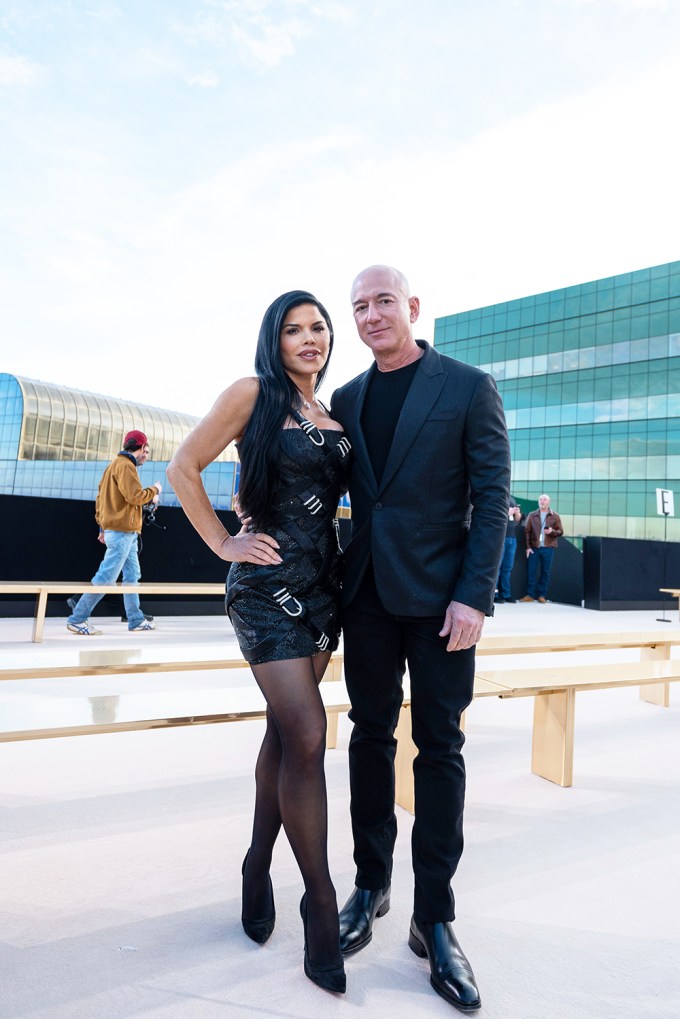 Jeff Bezos & Lauren Sanchez at a Versace show