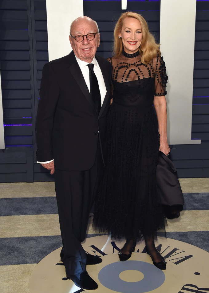 Jerry Hall & Rupert Murdoch At The 2019 Vanity Fair Oscar Party