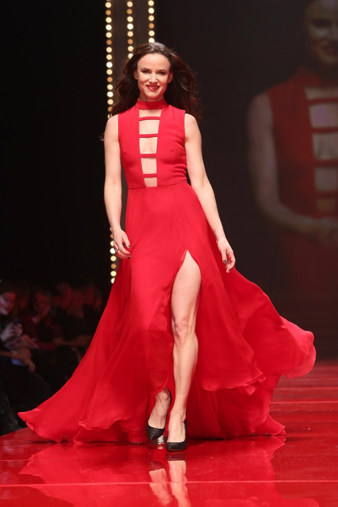 Juliette Lewis Walks The Go Red For Women Red Dress Collection Runway Show