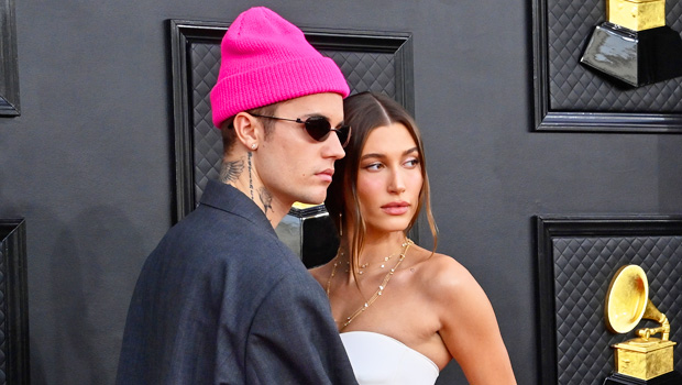 Justin Bieber Hailey Baldwin 2022 Grammys