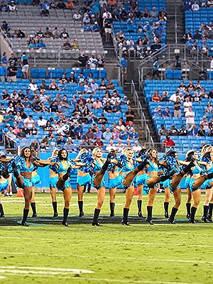 Transgender NFL Carolina Panthers cheerleader Justine Lindsay reaction -  Outsports