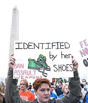 People participate in the second March for Our Lives rally in support of gun control in front of the Washington Monument, in Washington. The rally is a successor to the 2018 march organized by student protestors after the mass shooting at a high school in Parkland, FlaGun Control Rally, Washington, United States - 11 Jun 2022