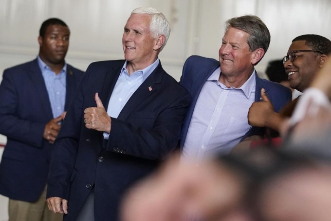 Mike Pence With Brian Kemp