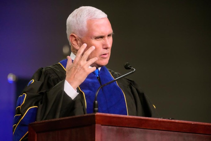 Mike Pence Speaks At A Commencement