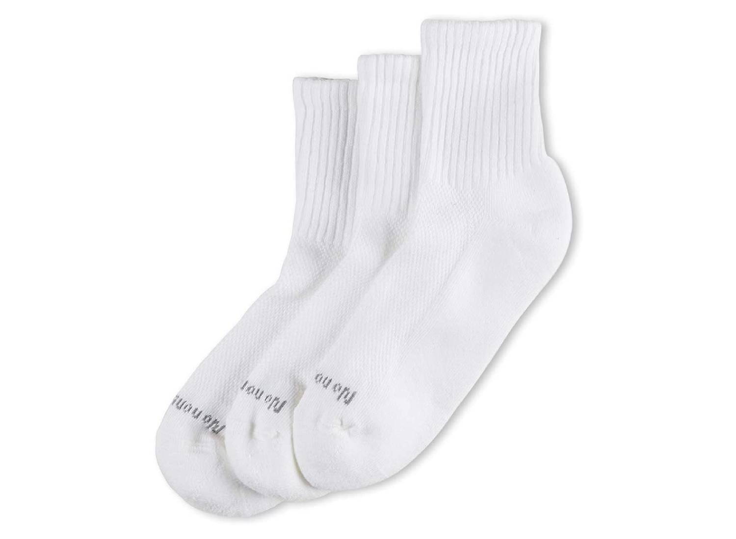 A set of white mini crew cut socks for women