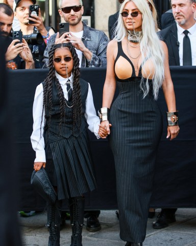 Jean Paul Gaultier attends the Jean Paul Gaultier by Olivier Rousteing Couture Fall Winter 2022 2023 show as part of Paris Fashion Week on July 06, 2022 in Paris, France. Photo by Nasser Berzane/ABACAPRESS.COMPictured: North West,Kim Kardashian WestRef: SPL5324473 060722 NON-EXCLUSIVEPicture by: AbacaPress / SplashNews.comSplash News and PicturesUSA: +1 310-525-5808London: +44 (0)20 8126 1009Berlin: +49 175 3764 166photodesk@splashnews.comUnited Arab Emirates Rights, Australia Rights, Bahrain Rights, Canada Rights, Greece Rights, India Rights, Israel Rights, South Korea Rights, New Zealand Rights, Qatar Rights, Saudi Arabia Rights, Singapore Rights, Thailand Rights, Taiwan Rights, United Kingdom Rights, United States of America Rights
