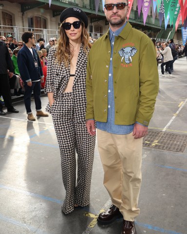 Jessica Biel and Justin Timberlake attending the Kenzo Front Row Menswear Spring Summer 2023 show as part of Paris Fashion Week on June 26, 2022 in Paris, France. Photo by Jerome Domine/ABACAPRESS.COM

Pictured: Jessica Biel,Justin Timberlake
Ref: SPL5321979 260622 NON-EXCLUSIVE
Picture by: AbacaPress / SplashNews.com

Splash News and Pictures
USA: +1 310-525-5808
London: +44 (0)20 8126 1009
Berlin: +49 175 3764 166
photodesk@splashnews.com

United Arab Emirates Rights, Australia Rights, Bahrain Rights, Canada Rights, Greece Rights, India Rights, Israel Rights, South Korea Rights, New Zealand Rights, Qatar Rights, Saudi Arabia Rights, Singapore Rights, Thailand Rights, Taiwan Rights, United Kingdom Rights, United States of America Rights