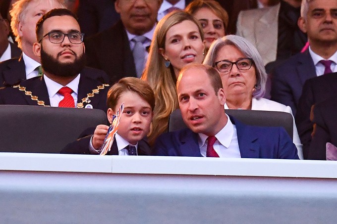 Prince George & Prince William Attend The Platinum Party